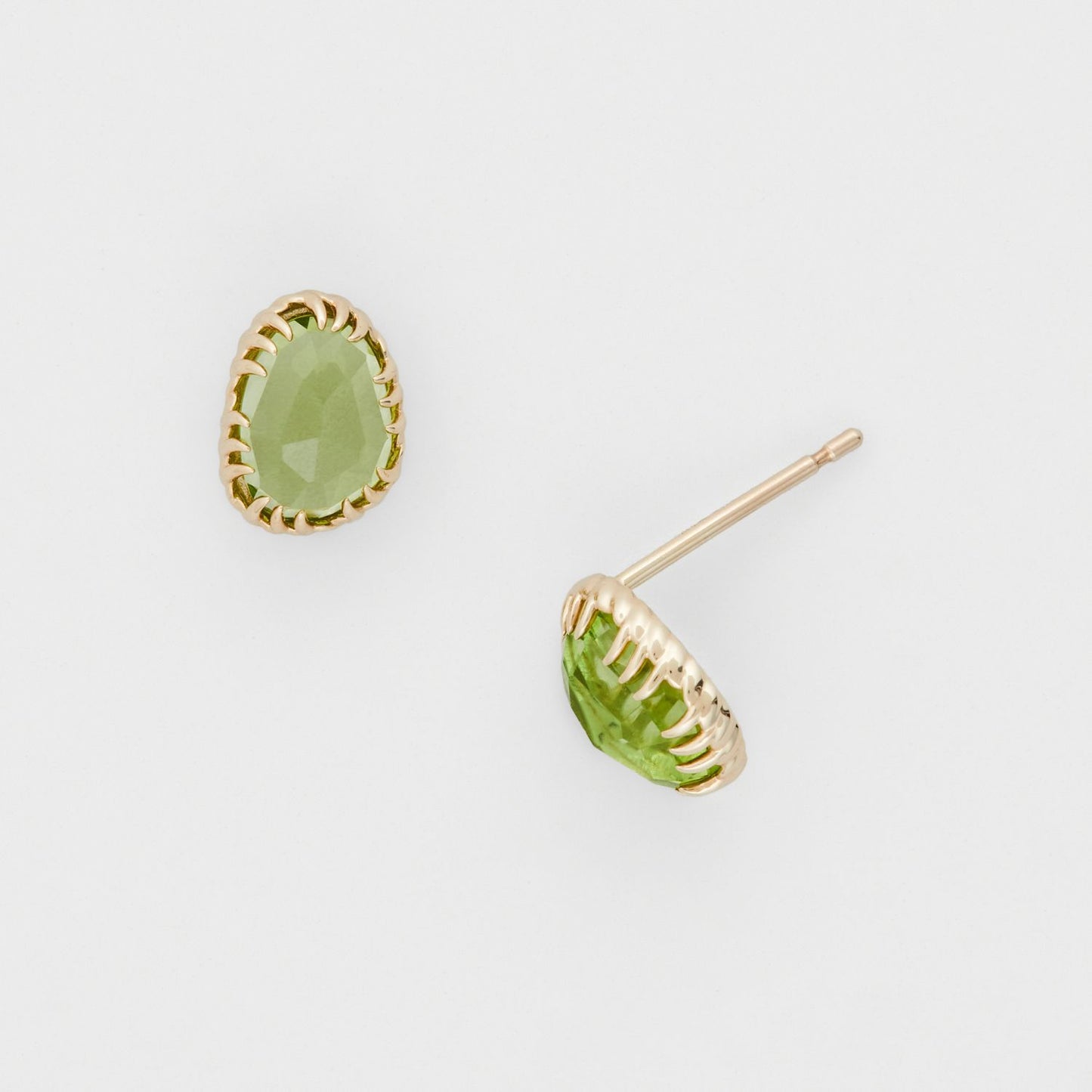 French Retro Olivine Earrings