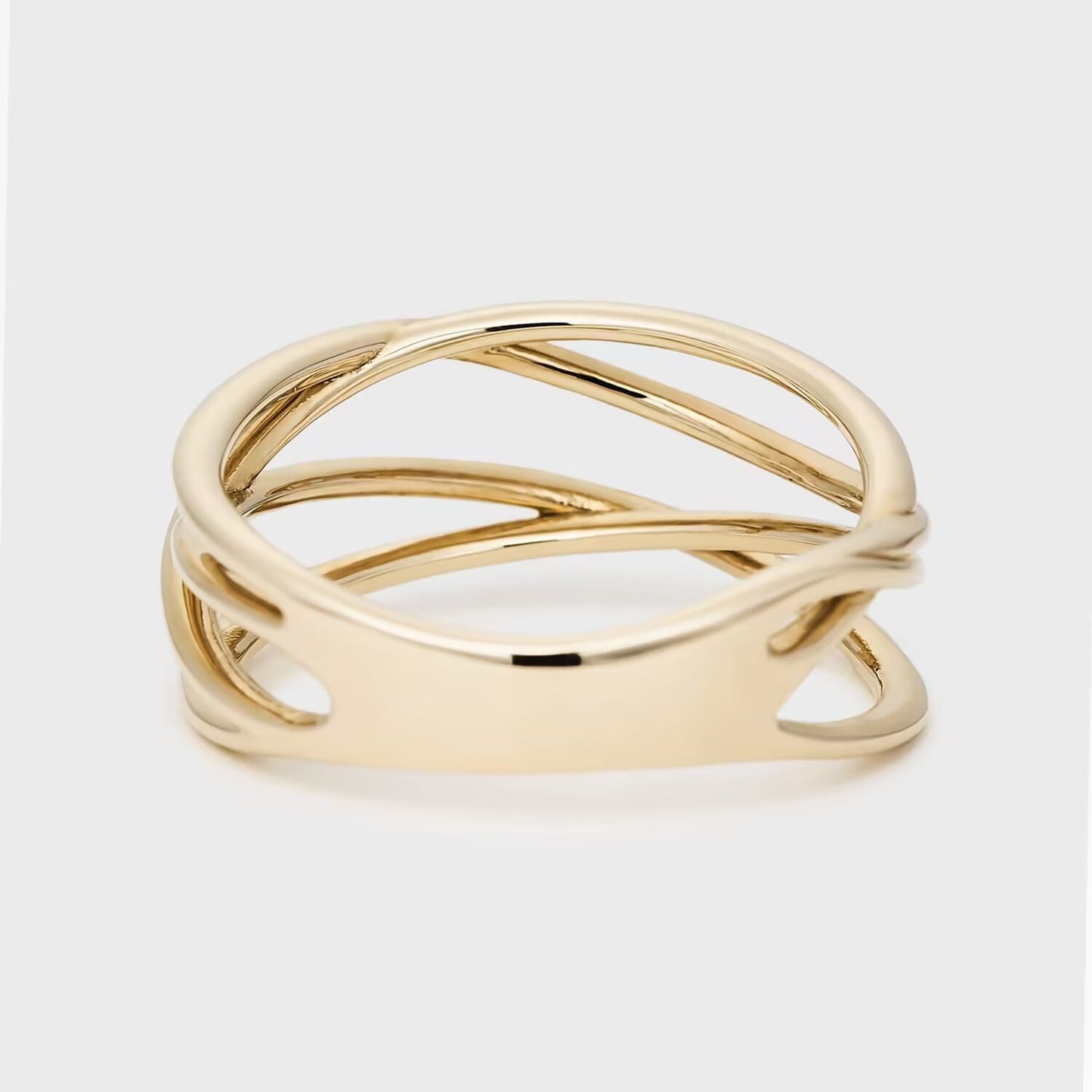 Asymmetric Gold Ring 