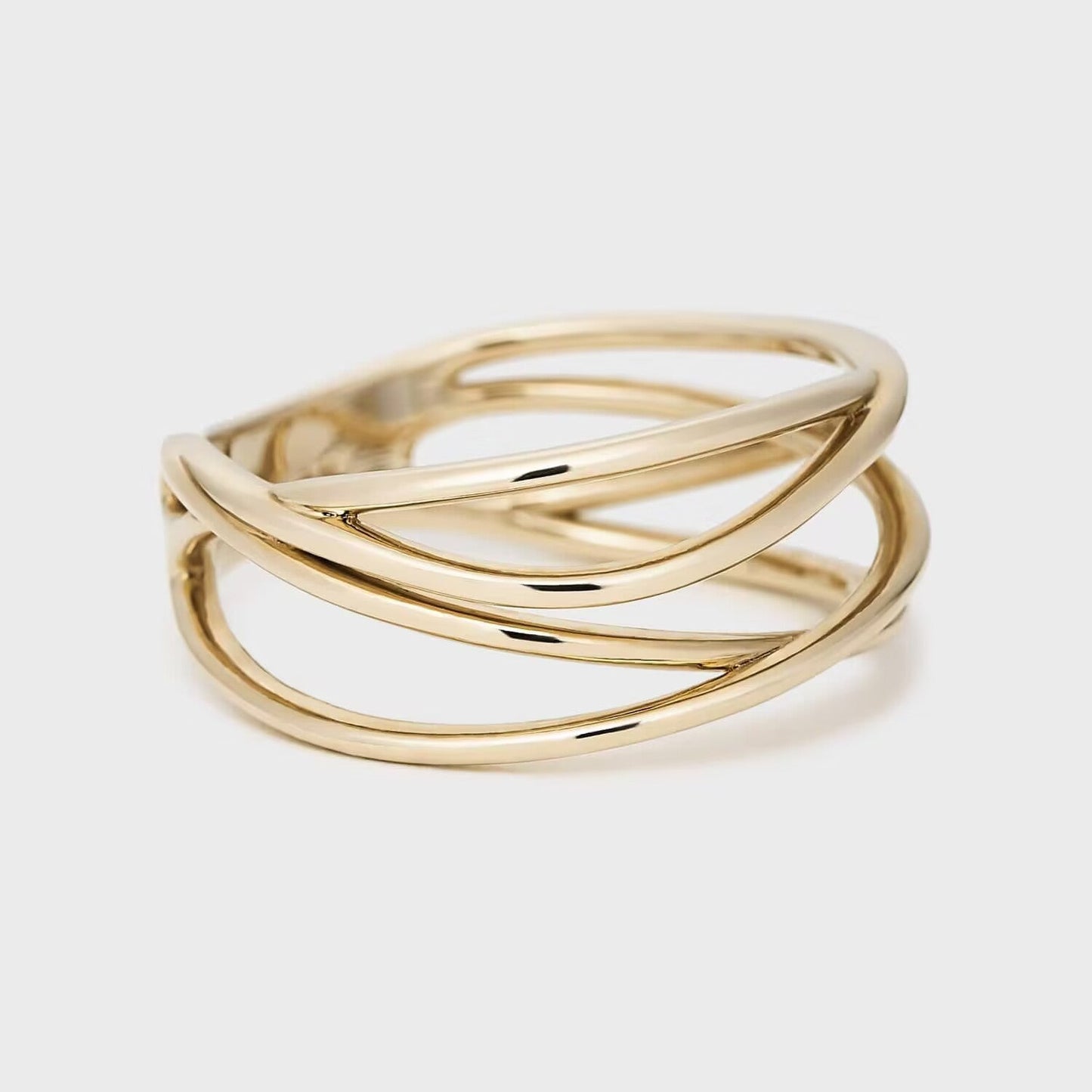 Asymmetric Gold Ring 