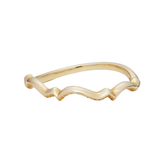 Basic Gold Asymmetric Stackable Band - Crystally