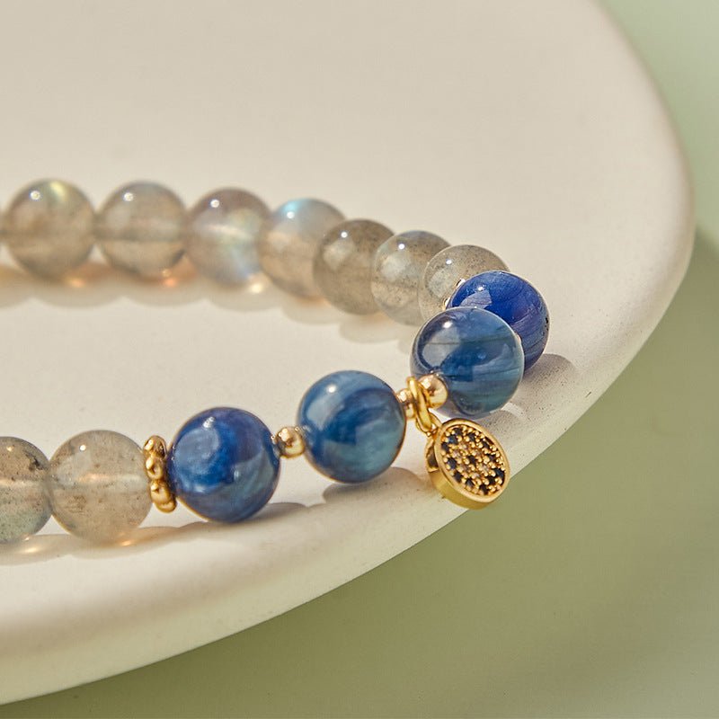 Moonstone and Kyanite Bracelet