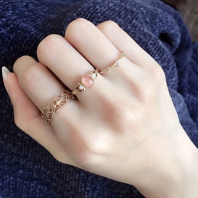 Hollow Lace Stackable Ring