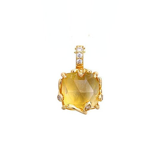 Forest Style Citrine Pendant - Crystally