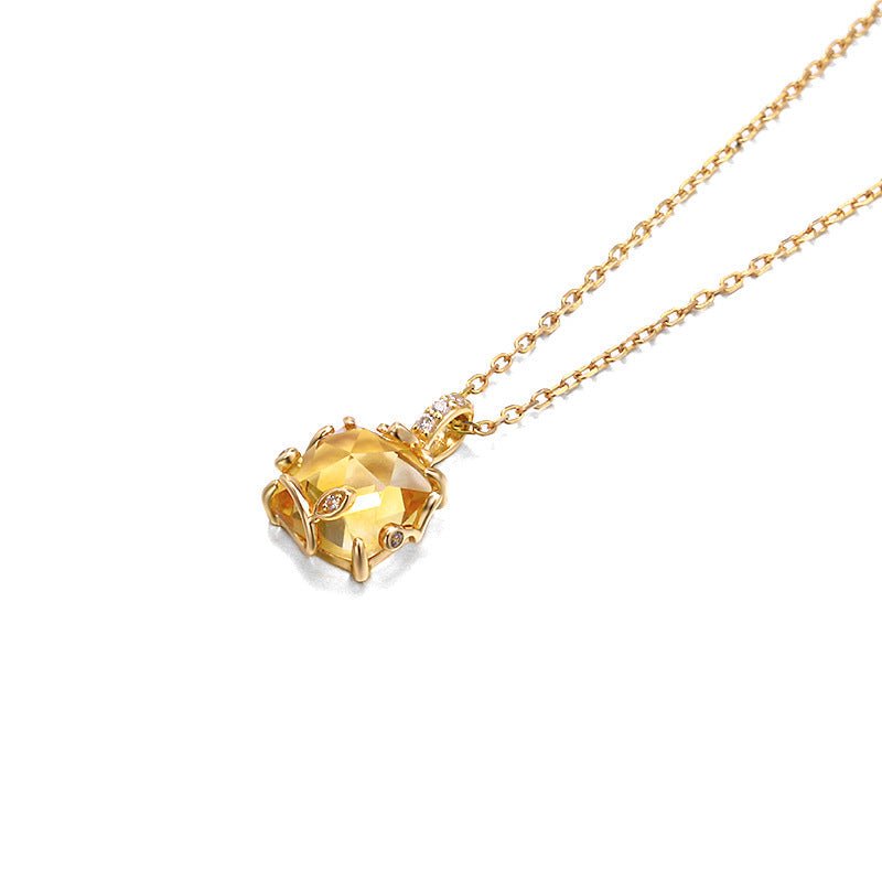 Forest Style Citrine Pendant - Crystally