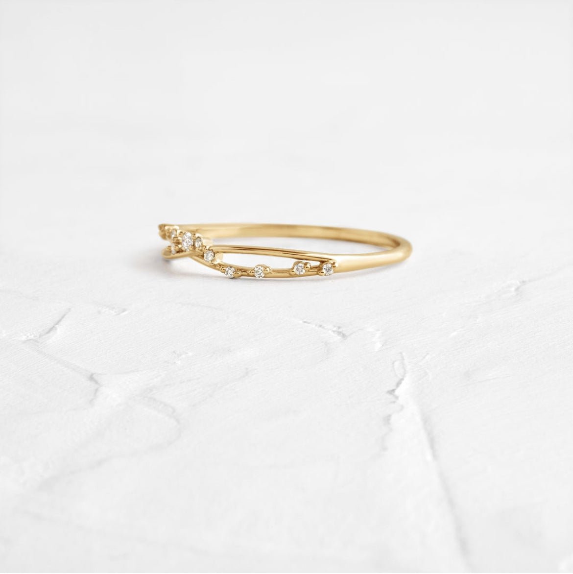 Asymmetric Zircon Stackable Ring