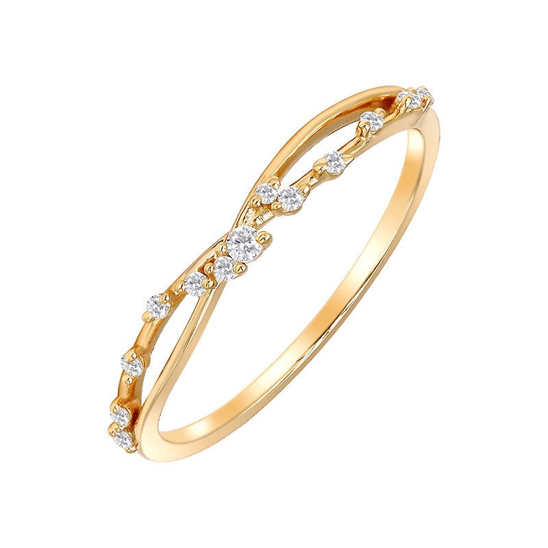 Asymmetric Zircon Stackable Ring