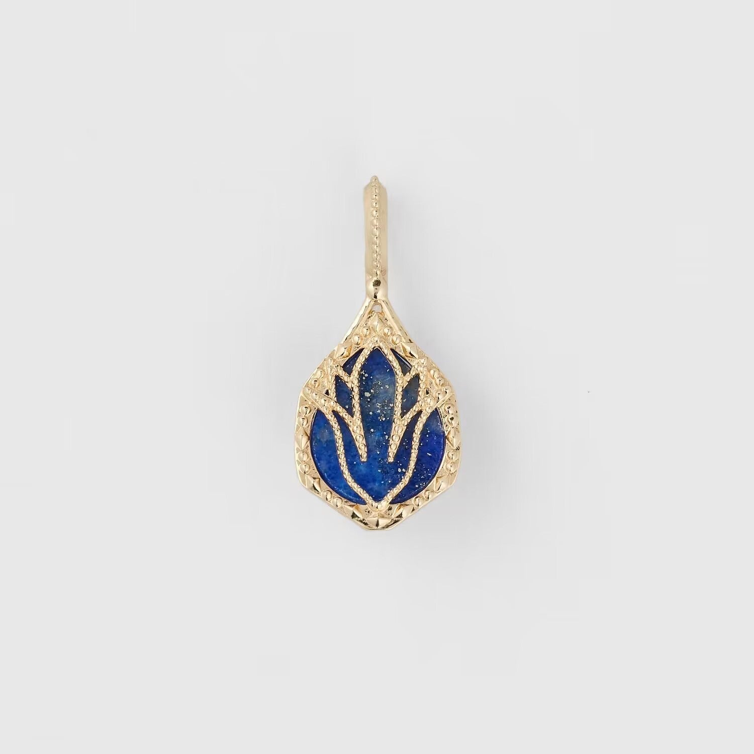 French Retro Lapis Lazuli Pendant - Crystally