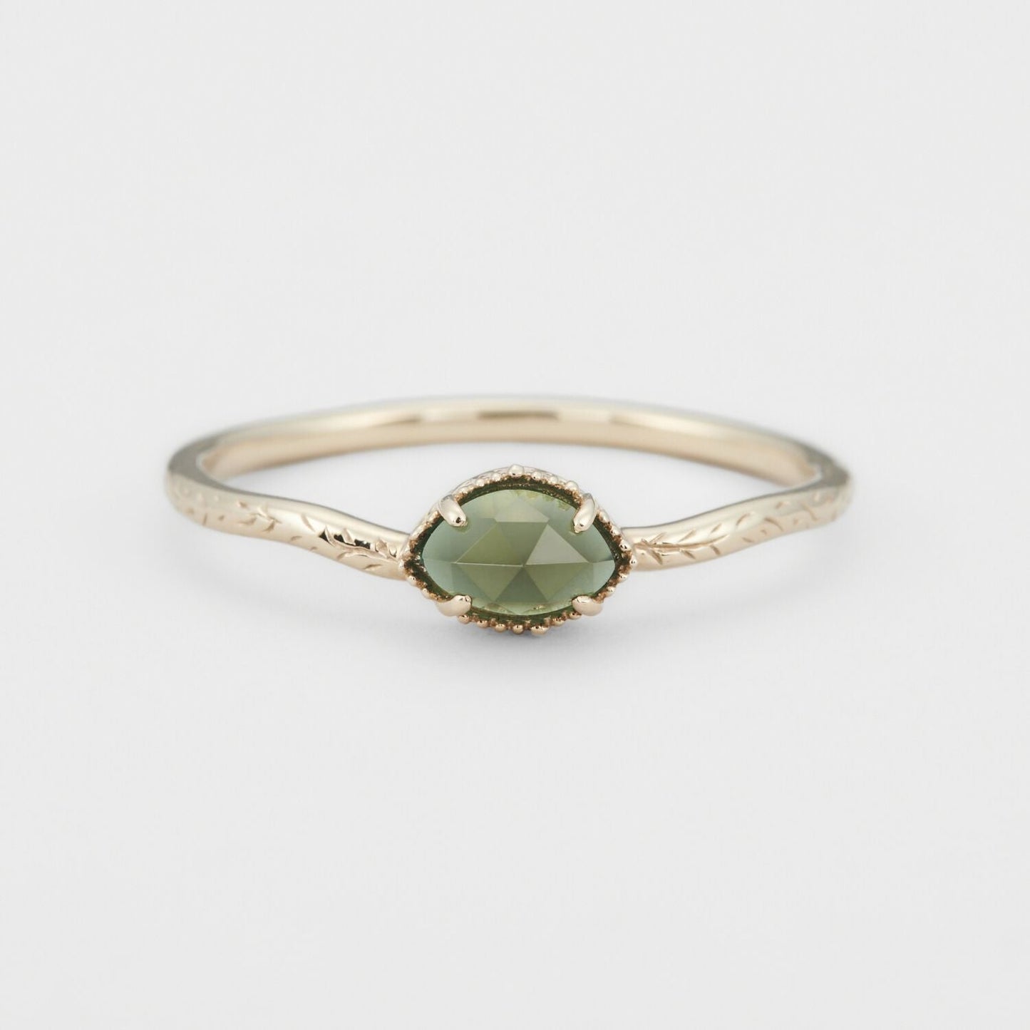 Natural Green Jadeite Ring 