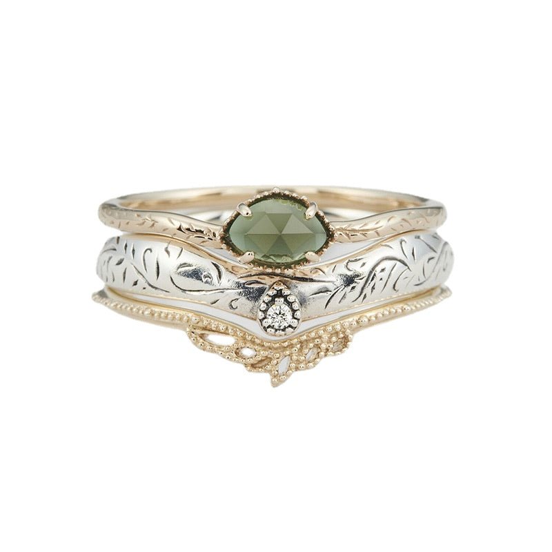 Natural Green Jadeite Ring 