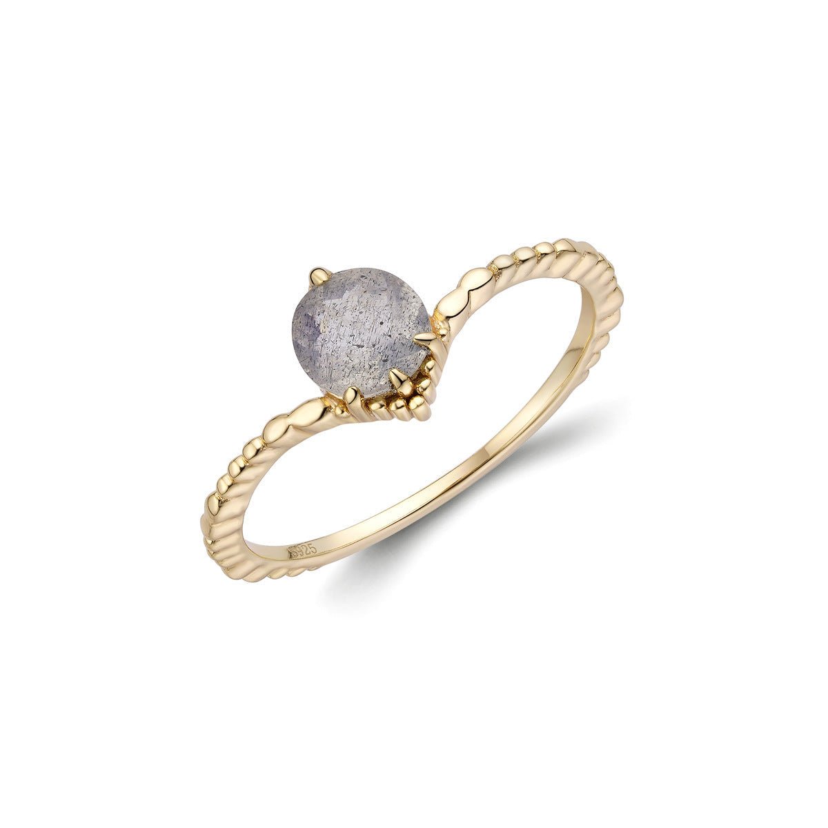 Minimalist Labradorite Ring - Crystally