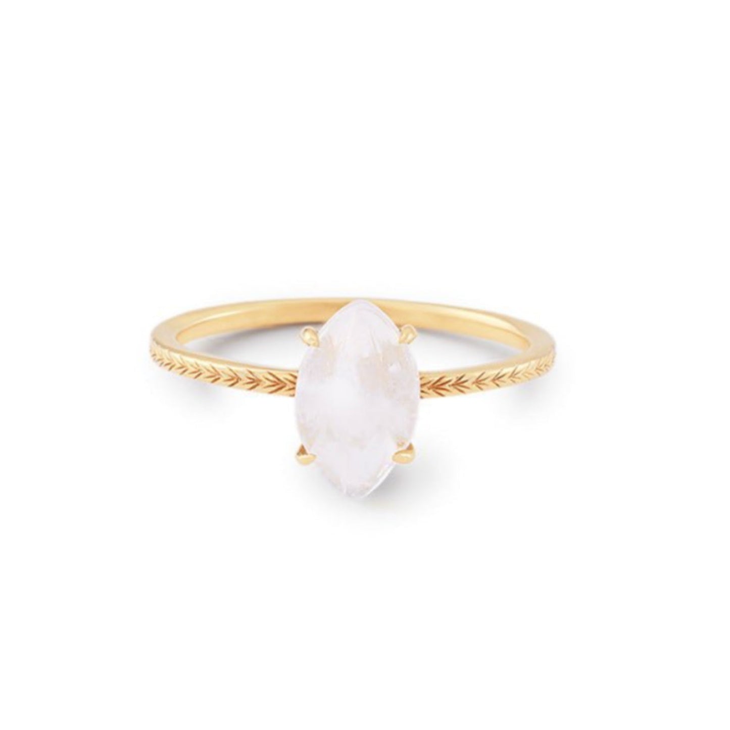 Minimalist Retro Style Moonstone Ring - Crystally