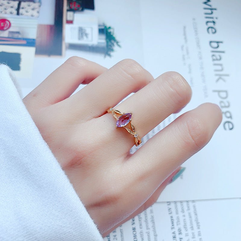 Simplistic Lavender Amethyst Ring - Crystally