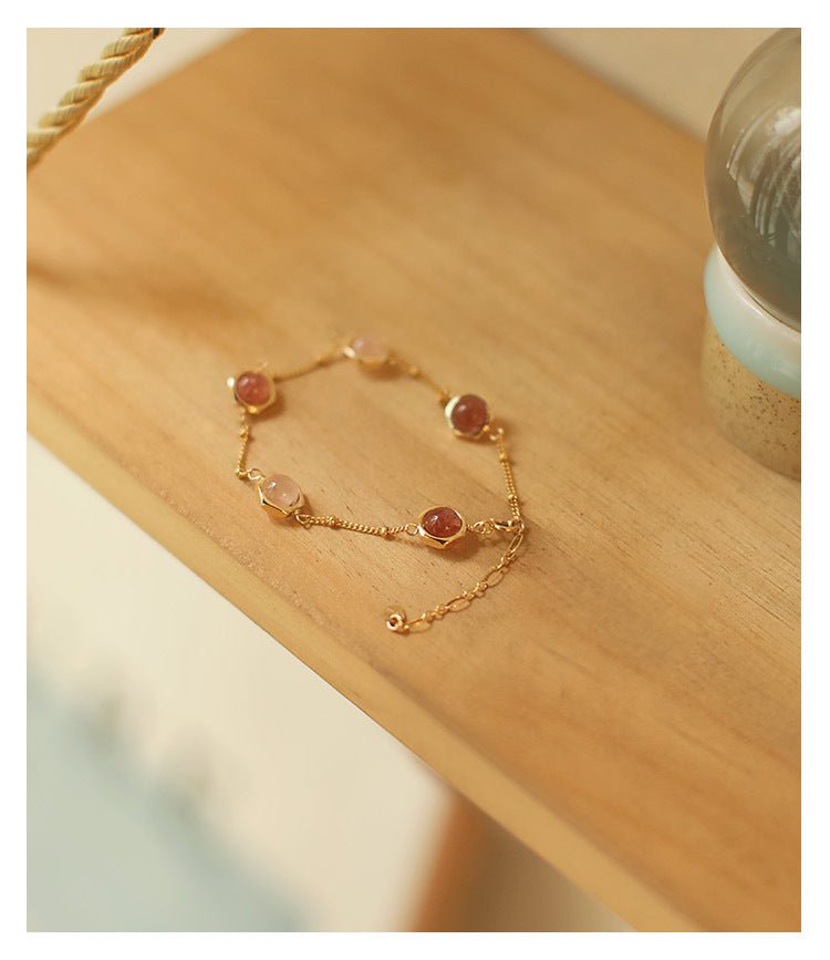 Retro Rose Quartz Bracelet