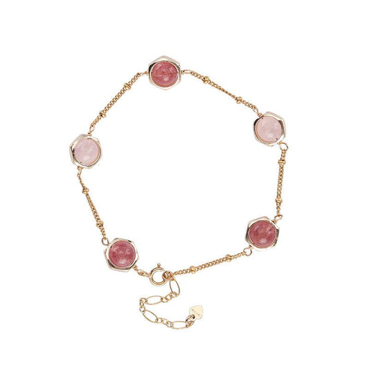 Retro Rose Quartz Bracelet