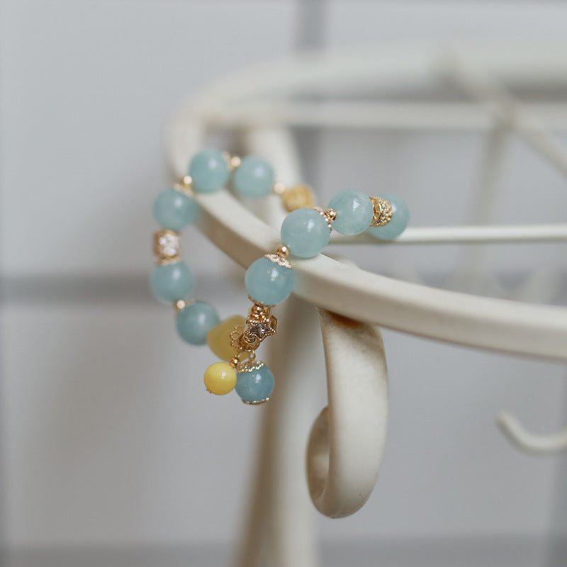 Aquamarine & Amber Bracelet 