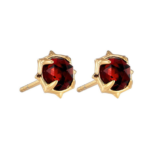 Vintage Garnet Earrings - Crystally