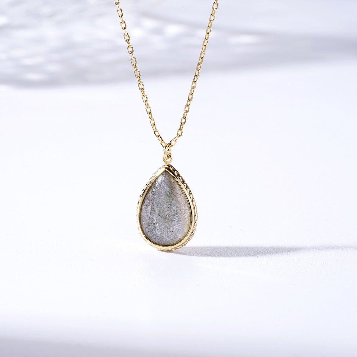 Labradorite Teardrop Necklace