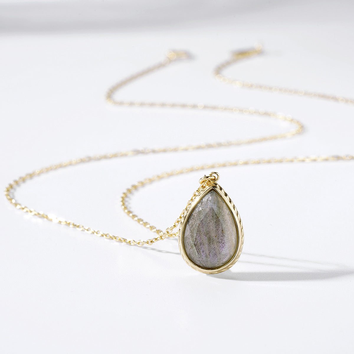 Labradorite Teardrop Necklace