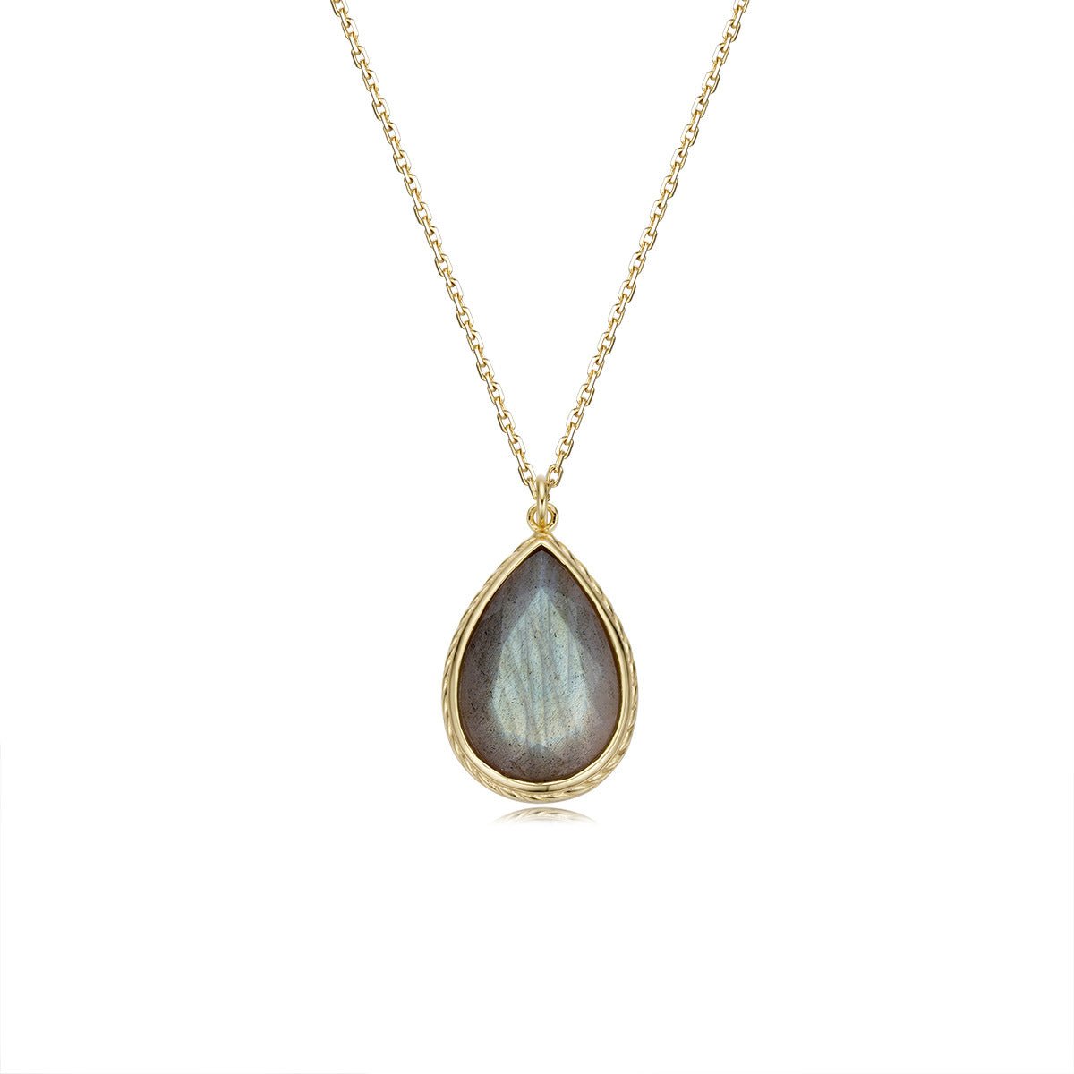 Labradorite Teardrop Necklace