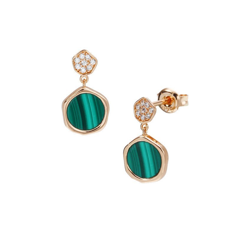 Vintage Malachite Earrings - Crystally