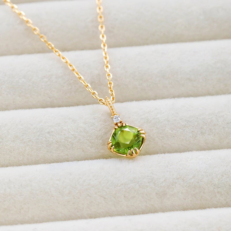 Vintage Olivine Necklace - Crystally