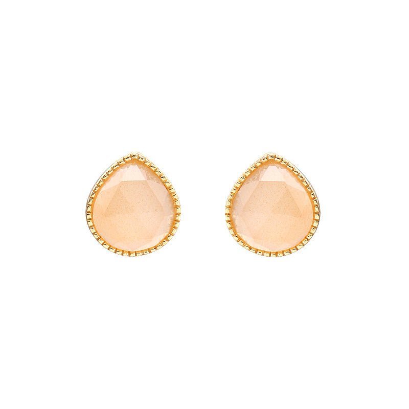 Vintage Orange Moonstone Earrings - Crystally