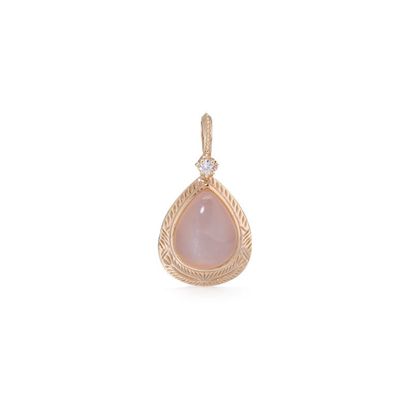 Vintage Orange Moonstone Pendant - Crystally