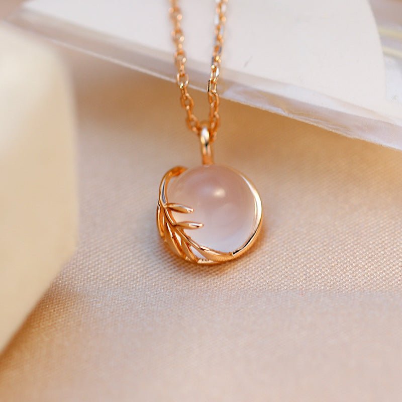 Vintage Rose Quartz Necklace - Crystally